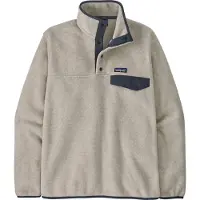 Patagonia LW Synch Snap-T Half-Zip Fleecetröja oatmeal htr w / smlder bl Storlek XL