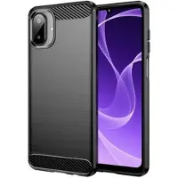 Mtp Products Samsung Galaxy A07 4G Borstat TPU Skal - Kolfiber - Svart