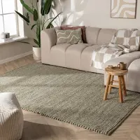 NATURL. Ullmatta | Feline grön/melerad hos Volero | 280x380 cm | Ull | Blandat | Rektangulär | Plattvävd