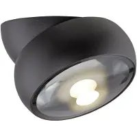 Pure LED-takspotlight Move, svart, Ø 12 cm, metall/glas dimbar, Svart, Vardagsrum / matsal, Metall, Modern, LED-taklampa