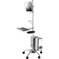 Roline PC-/Monitorvagn Tiltbar, Justerbar i höjd