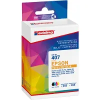 Edding Bläck Ersätter Epson T0715, T0711, T0712, T0713, T0714 Kompatibel Kombi-pack Svart, Cyan, Magenta, Gul EDD-407 18-407-01