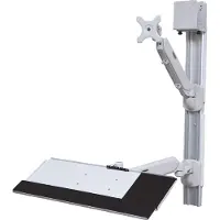 Value Wall-mounted workstation with gas spring