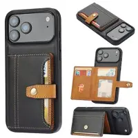 Mtp Products iPhone 17 Pro Max Retro Style Skal med Plånbok - Svart