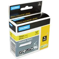 Dymo S0718090 | 18491 | IND Rhino | FlexiBle | svart text - gul tejp | 19mm (original)