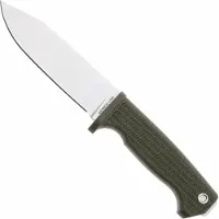 Demko Knives American Made FreeReign, Stonewashed CPM 3V Clip Point, USA-FR-3V-ODGRN-CLP, OD-Green Rubber outdoor knife