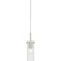 Markslöjd Hänglampa Tibia, stickkontakt, klar/nickelfärgad, Ø 7 cm Tibia, Genomskinlig / transpare, Vardagsrum / matsal, Glas, Pendellampor med stickkontakt