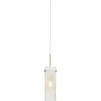 Markslöjd Hänglampa Tibia, stickkontakt, vit/nickelfärgad, Ø 7 cm Tibia, Vitt / opal, Vardagsrum / matsal, Glas, Pendellampor med stickkontakt