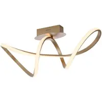 JUST LIGHT LED taklampa Maria, dimbar, Mässing / guld, Sovrum, Aluminium / grå / zink, Modern, LED-taklampa