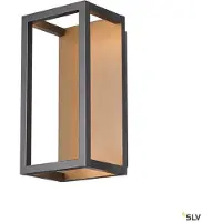 SLV LED utomhus vägglampa Quadrulo, Svart, Aluminium / grå / zink, Modern, LED-vägglampa utomhus