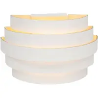 Highlight Vägglampa Scudo, dimbar, Vitt / opal, Vardagsrum / matsal, Aluminium / grå / zink, Vägglampa, vägglampa inomhus
