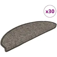 vidaXL Trappmattor självhäftande sisal-look 30 st 65x21x4 cm brunbeige