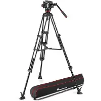 Manfrotto 504x Kulfäste Och Dubbelt Aluminiumstativ Och Central Stabilisator