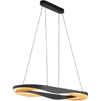 Highlight Pendellampa Ascoli, dimbar, Svart, Vardagsrum / matsal, Metall, Modern