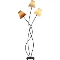 LINDBY Golvlampa , Melis, Grå, Vardagsrum, Tyg / textil, Modern