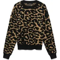 Vero Moda Tröja 'VMSilje' brun / svart