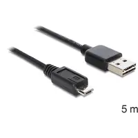 DeLOCK 5 m, kabel EASY-USB USB 2.0 Typ-A till USB 2.0 Typ Micro-B