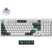 Keychron Q5 HE QMK, Kabel & Trådlös, USB + RF Wireless + Bluetooth, Magnetic-mechanical key switch, QWERTY, RGB LED, Vit