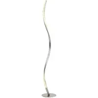 LINDBY LED golvlampa Criostal , dimbar, Aluminium / grå / zink, Vardagsrum / matsal, Aluminium / grå / zink, Modern, LED-golvlampa