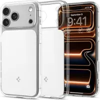 Spigen Ultra Hybrid "T" MagSafe-fodral för iPhone 17 Pro Max - Klar och vit
