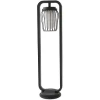 LUCANDE Pollare uthomus Chandan , dimbar, Svart, Aluminium / grå / zink, Modern, Utomhuslampa