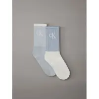 Calvin Klein 2 Pack Glossy Striped Crew Socks