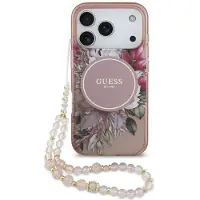 GUESS Iml Flowers Pearl Strap Magsafe Iphone 17 Pro Telefonfodral