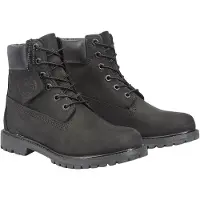 Timberland svarta läder snörade stövlar