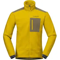 Norrøna - Vandringskläder - Trollveggen Warm3 Jacket M Golden Palm för Unisex - Storlek L - Gul