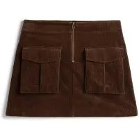 Tommy Hilfiger Cargo Pocket Corduroy Mini Skirt