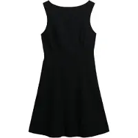 Superdry för kvinnor. W8012000A Klänning LBD Scoop svart (XS), Casual, Polyester, Ärmlös / Hängselbyxor