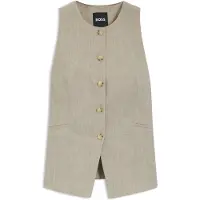 BOSS Slim-fit waistcoat in virgin wool