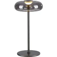 Schöner Wohnen LED bordslampa Posh, dimbar, Aluminium / grå / zink, Vardagsrum / matsal, Glas, Modern, LED-bordslampa