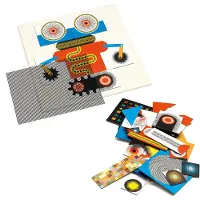 Djeco Magnetspel - Kinoptik - 60 delar - Roboter - - One Size - Magnetiska leksaker