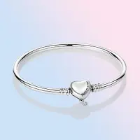 BEE BoBo 925 Sterling Silver Armband Femme Heart Snake Chain Armband För Kvinnor Fit Temperament Charm Pärlor Smycken Present 17cm