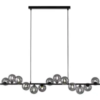 Schöner Wohnen Glas pendellampa Dubai, Svart, Vardagsrum / matsal, Metall, Modern, Pendellampa