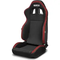 Sparco Skålstol - SPARCO - R100 MY22 - Svart/Röd - Justerbar - Optimal komfort