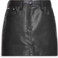 Calvin Klein Faux Leather Mini Skirt