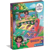 Clementoni - Quizzy Dora l'Exploratrice - från 3 år - Interaktivt Pedagogiskt Spel - Lärande med Lek och Illustrerade Kort