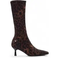 Xti för kvinnor. 14470301-LEOPARDO Stövlar 144703 brun (36), 3 till 5 cm, Zip, Casual, Djurmönster