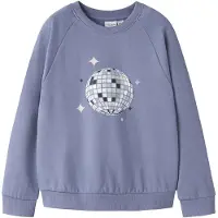 Name it Sweatshirt - NmfVenus - Blue Ice/Discoball - - 2 år (92) - Sweatshirt