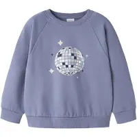 Name it Sweatshirt - NmfVenus - Blue Ice/Discoball - - 3 år (98) - Sweatshirt
