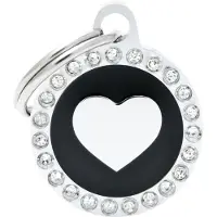 My Family Glam Cirkelformad Id-bricka Med Hjärta