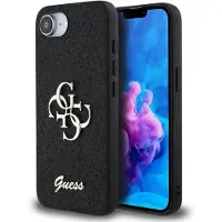 GUESS Pu Fixed Glitter 4g Metal Logo Iphone 16e Telefonfodral