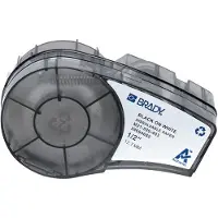 Brady M21-500-403 vattenlöslig papperstejp | svart text - vit tejp | 12,70mm (original)