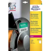 Avery-Zweckform L7917-10 210 x 297 mm Polyetenfilm Vit 10 st Permanent Folieetiketter Laser, Kopia