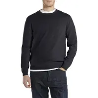 Replay för män. UK4851.000.G22578 Bomullströja med blått broderi r (M), Casual