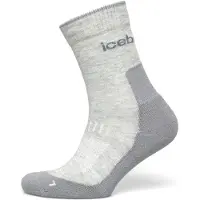Icebreaker Men Merino Hike+ Light Crew Blizzard Hthr/Alloy