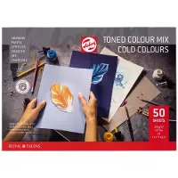 Royal Talens Toned paper pad Cold colour mix | 42 x 29,7 cm (A3), 180 g, 50 ark