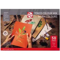 Royal Talens Toned Paper block Warm colour mix | 42 x 29,7 cm (A3), 180 g, 50 ark